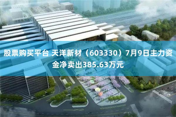 股票购买平台 天洋新材（603330）7月9日主力资金净卖出385.63万元