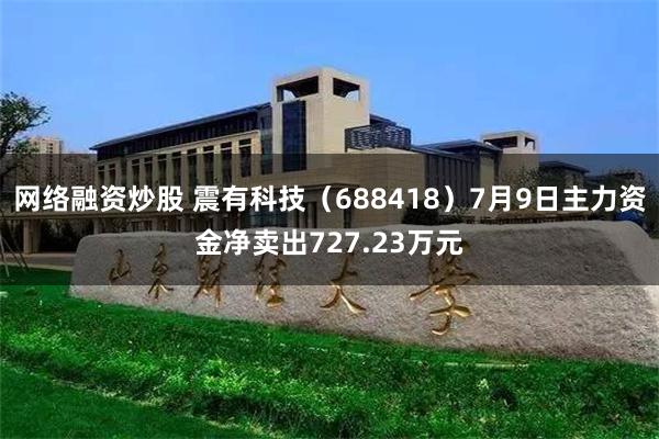 网络融资炒股 震有科技（688418）7月9日主力资金净卖出727.23万元