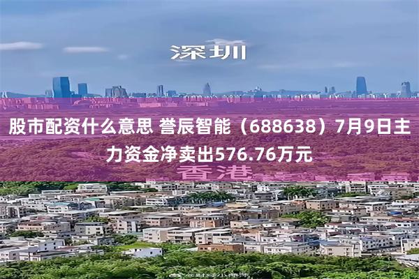 股市配资什么意思 誉辰智能（688638）7月9日主力资金净卖出576.76万元