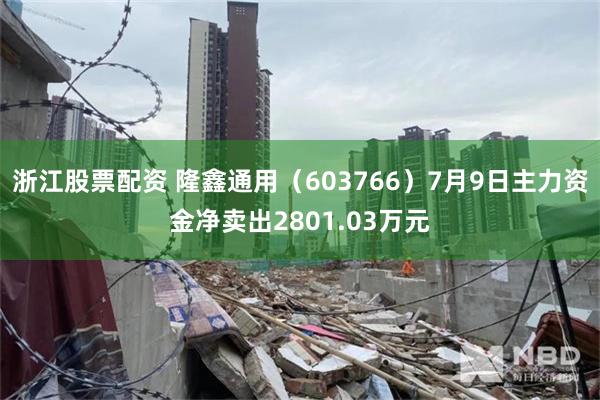 浙江股票配资 隆鑫通用（603766）7月9日主力资金净卖出2801.03万元
