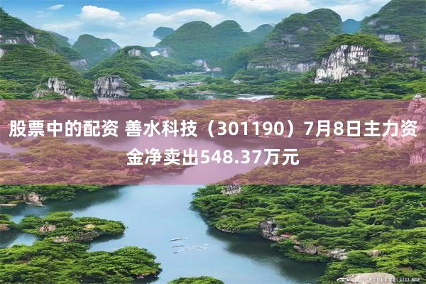 股票中的配资 善水科技（301190）7月8日主力资金净卖出548.37万元