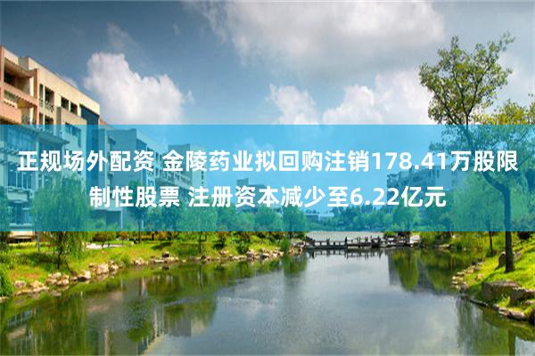 正规场外配资 金陵药业拟回购注销178.41万股限制性股票 注册资本减少至6.22亿元