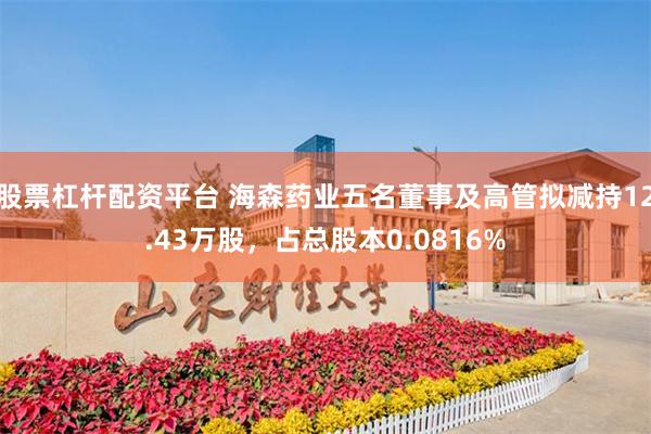 股票杠杆配资平台 海森药业五名董事及高管拟减持12.43万股，占总股本0.0816%
