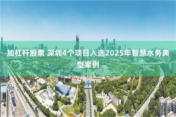 加杠杆股票 深圳4个项目入选2025年智慧水务典型案例