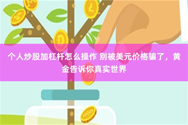个人炒股加杠杆怎么操作 别被美元价格骗了，黄金告诉你真实世界