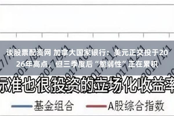 谈股票配资网 加拿大国家银行:美元正交投于2026年高点,但三季度后“脆弱性”正在累积