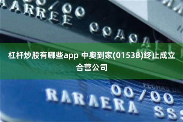 杠杆炒股有哪些app 中奥到家(01538)终止成立合营公司