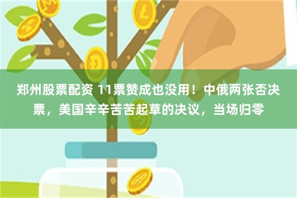 郑州股票配资 11票赞成也没用！中俄两张否决票，美国辛辛苦苦起草的决议，当场归零